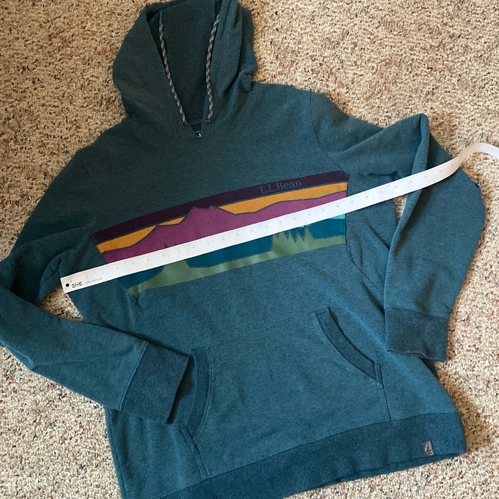 LL bean hoodie green large
